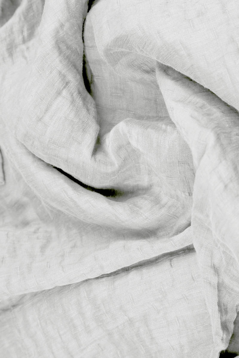 Cowl Neck Textured Cream Grey Silk Blouse 5