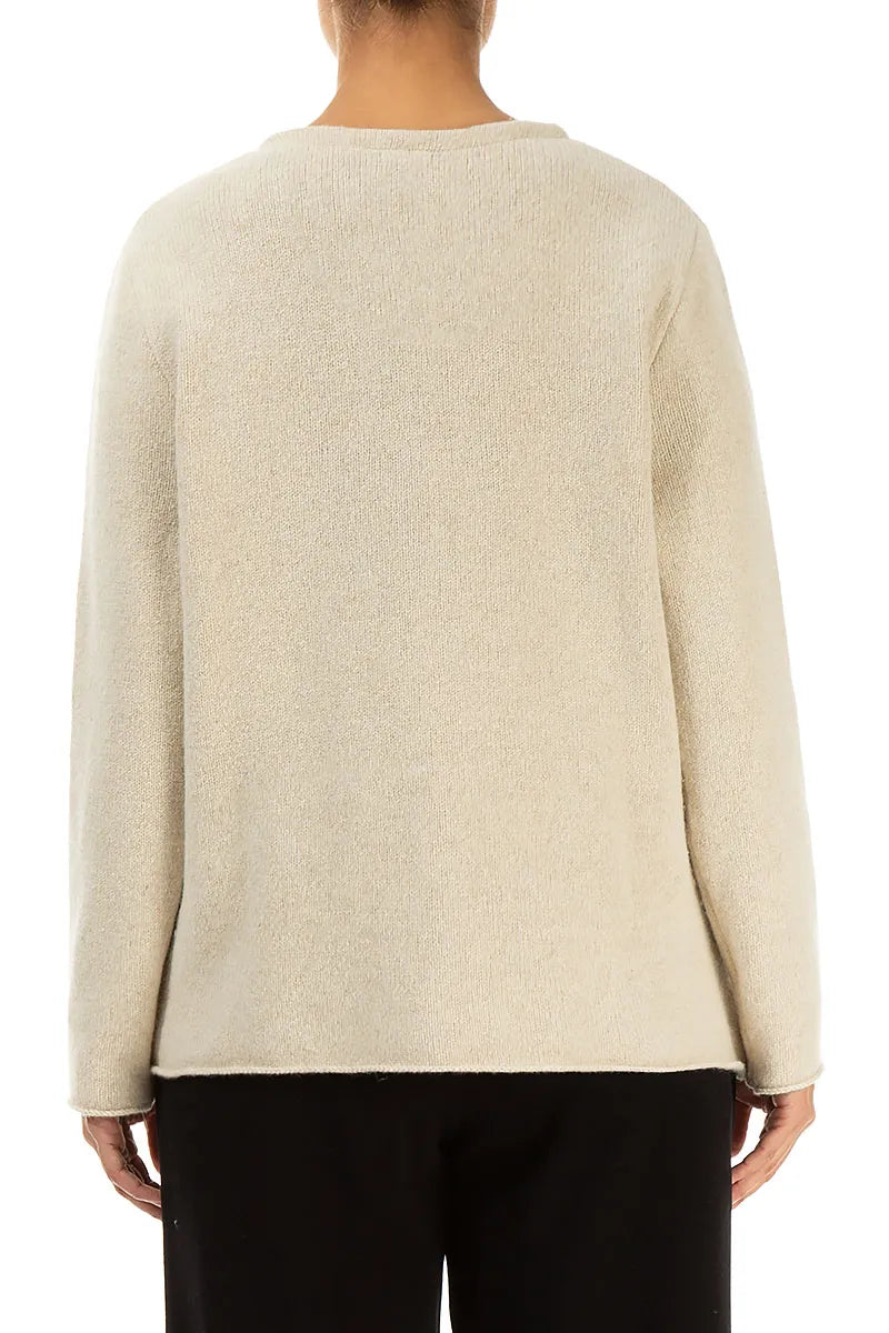 Gilet en pure laine couleur crème