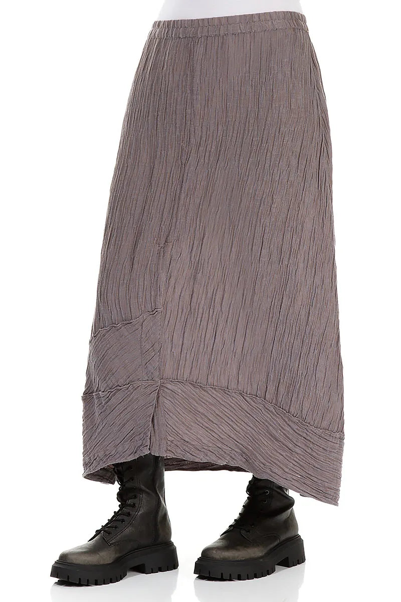Crinkled Truffle Silk Skirt 3