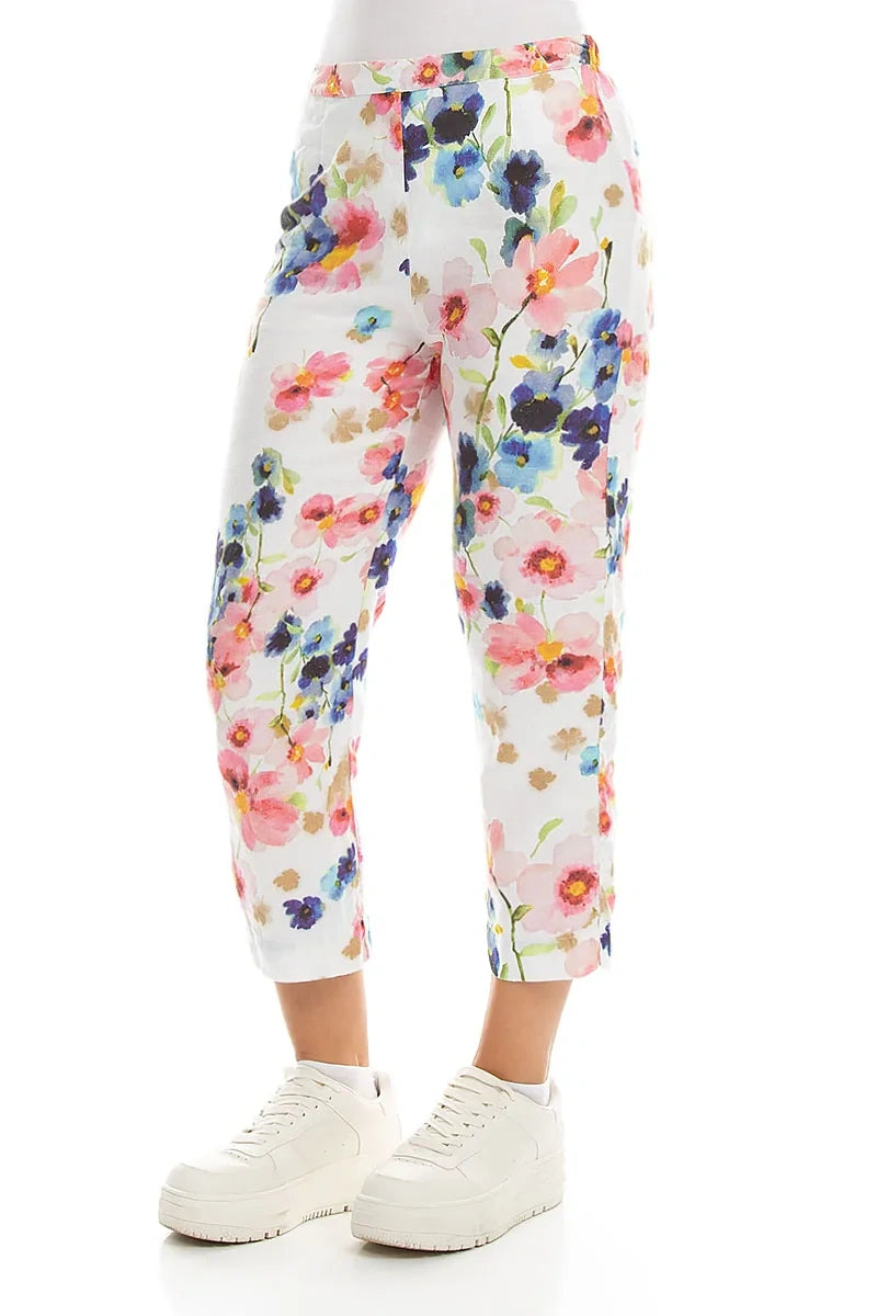 Cropped Primrose Linen Trousers 3