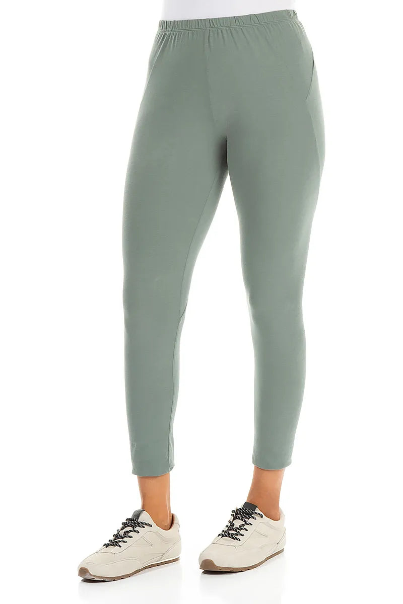 Cropped Sage Cotton Leggings 3