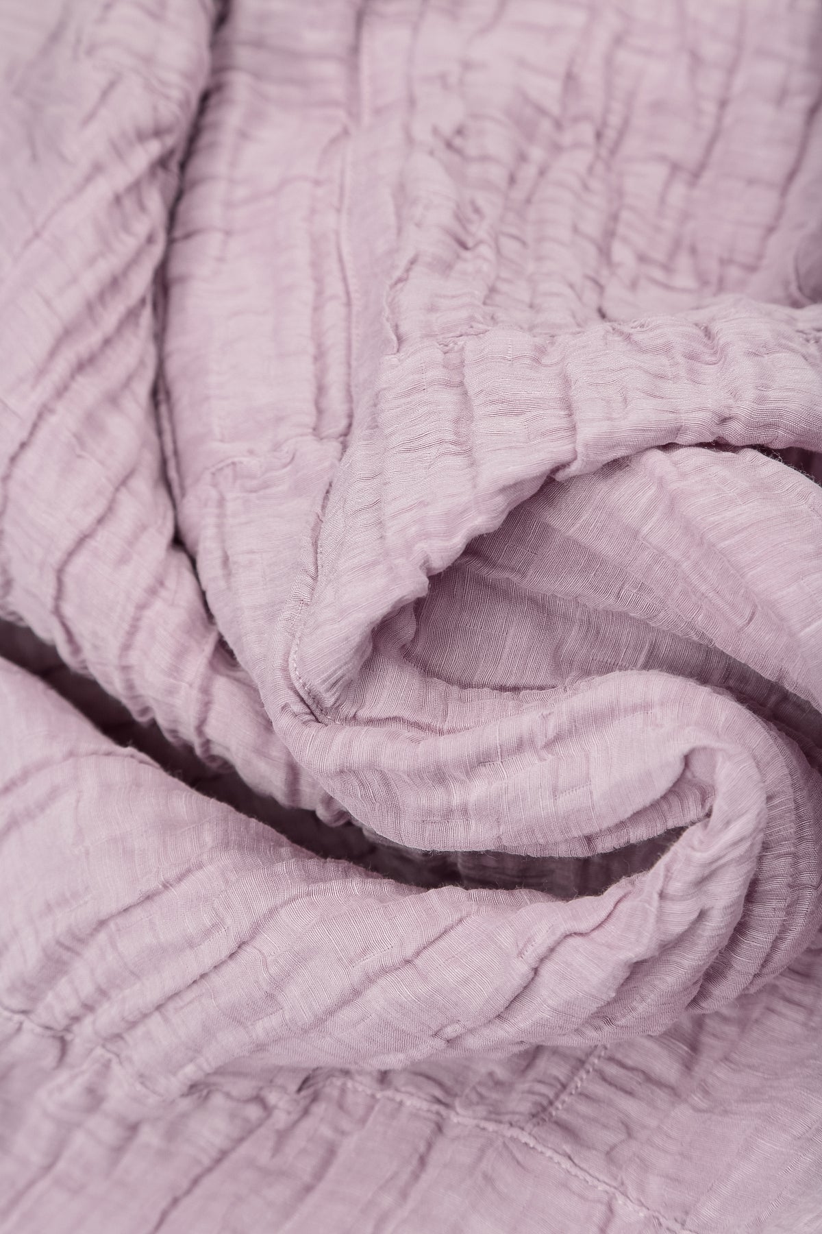 Curved Hem Lilac Crinkled Silk Linen Dress 6