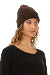 Dark Brown Soft Wool Beanie Hat 1