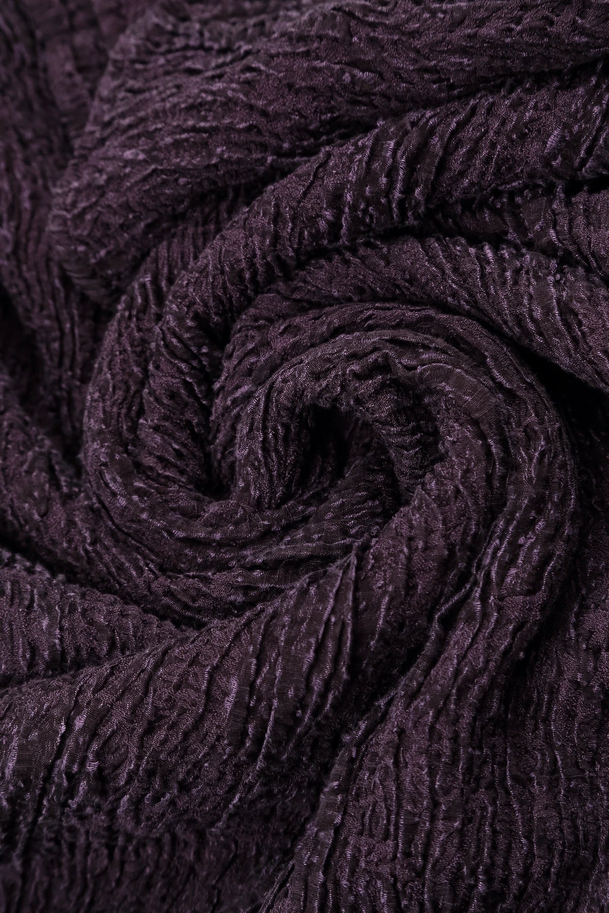 Wide Deep Plum Textured Silk Linen Trousers 5
