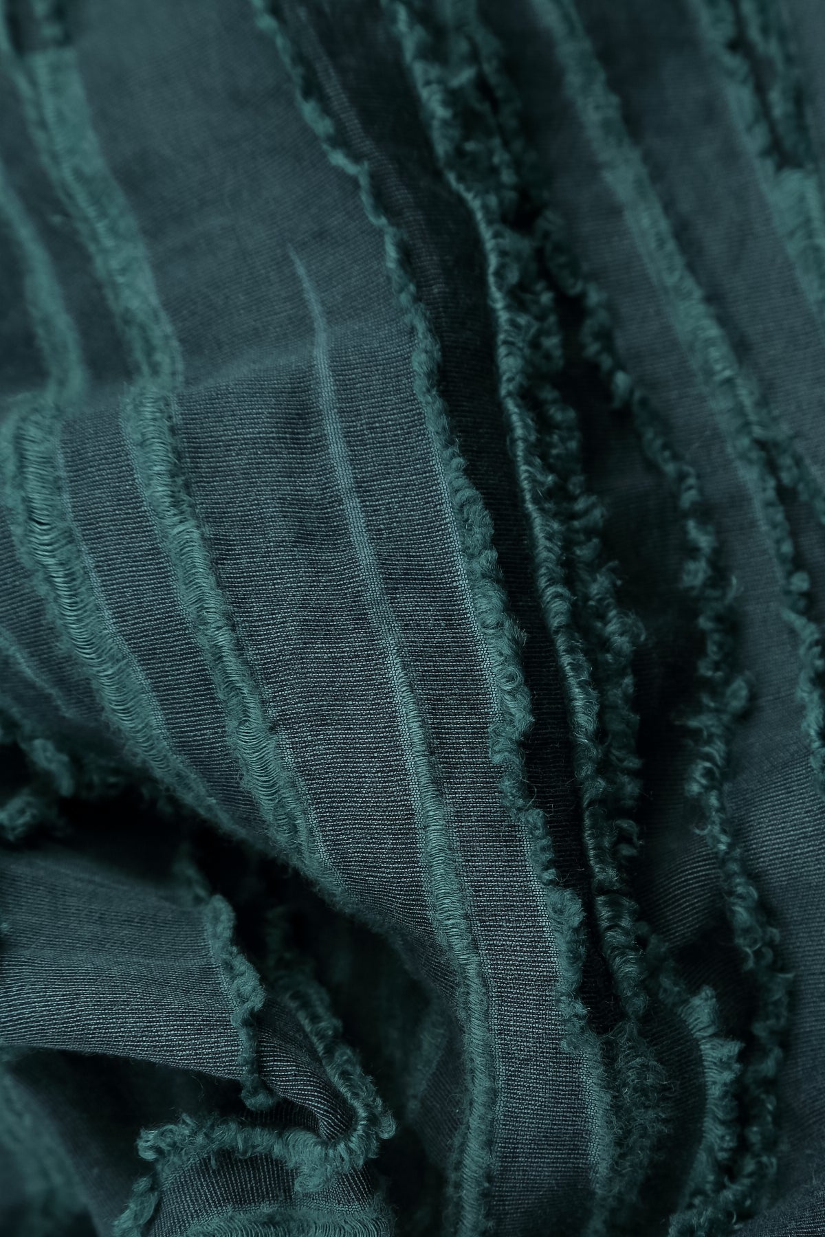 Deep Turquoise Fray Weave Skirt