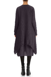 Dropped Edge Crinkled Vintage Violet Silk Jacket 2