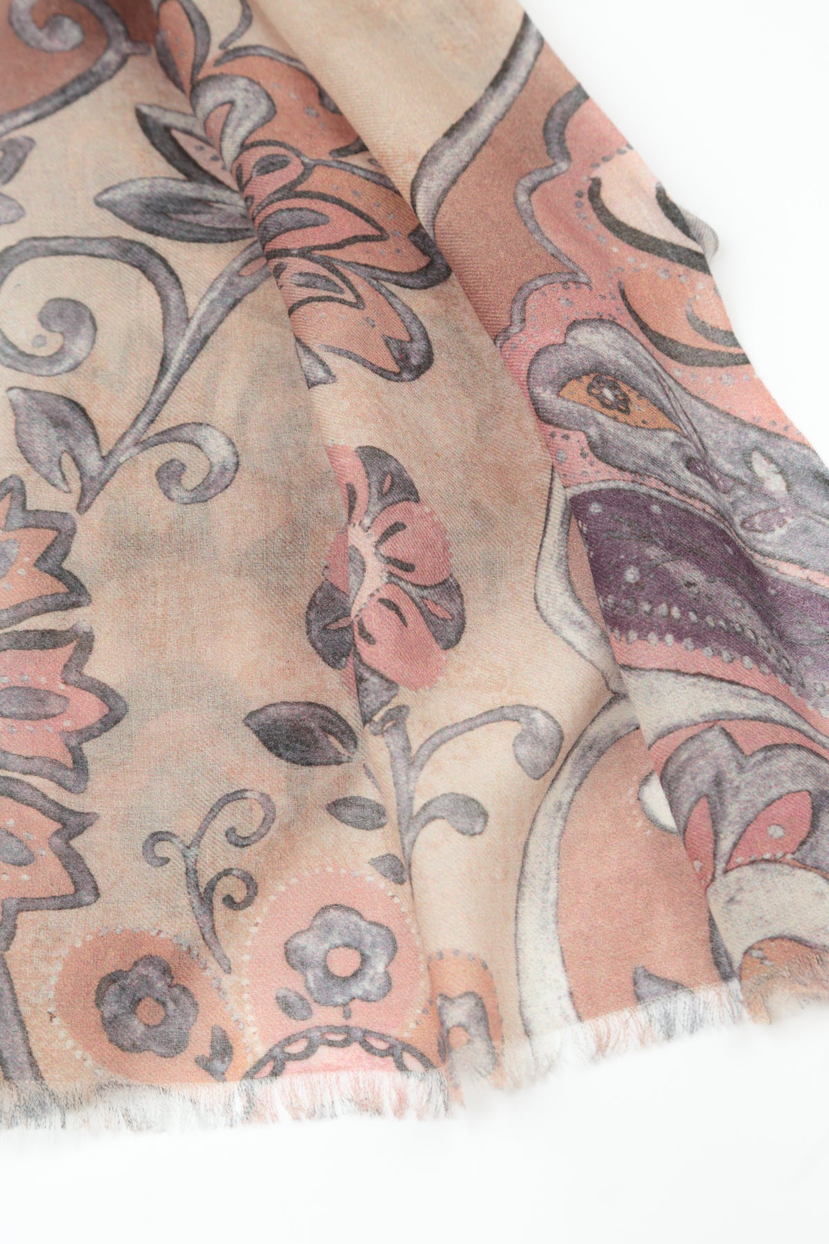 Écharpe en cachemire et soie Ethereal Garden