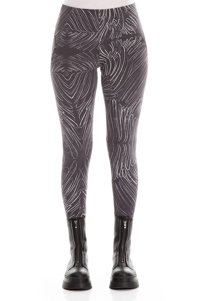 Feather Grey Cotton Leggings 1