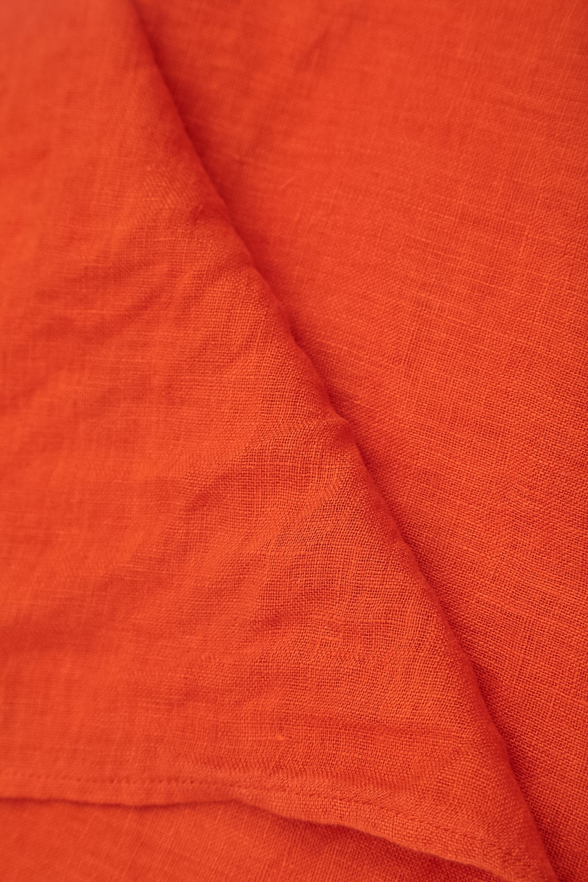 Flame Orange Gauze Linen Square Scarf