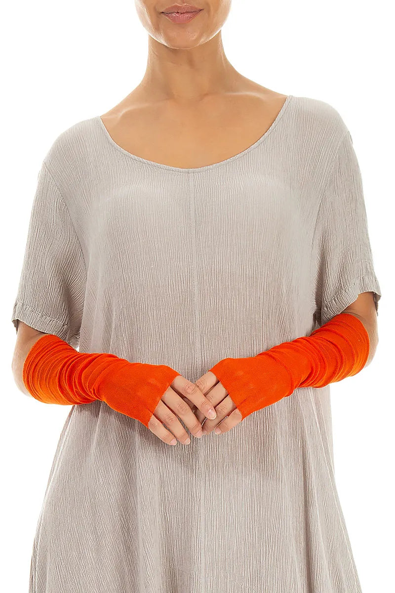 Flame Orange Mesh Soft Cotton Wristlets 1