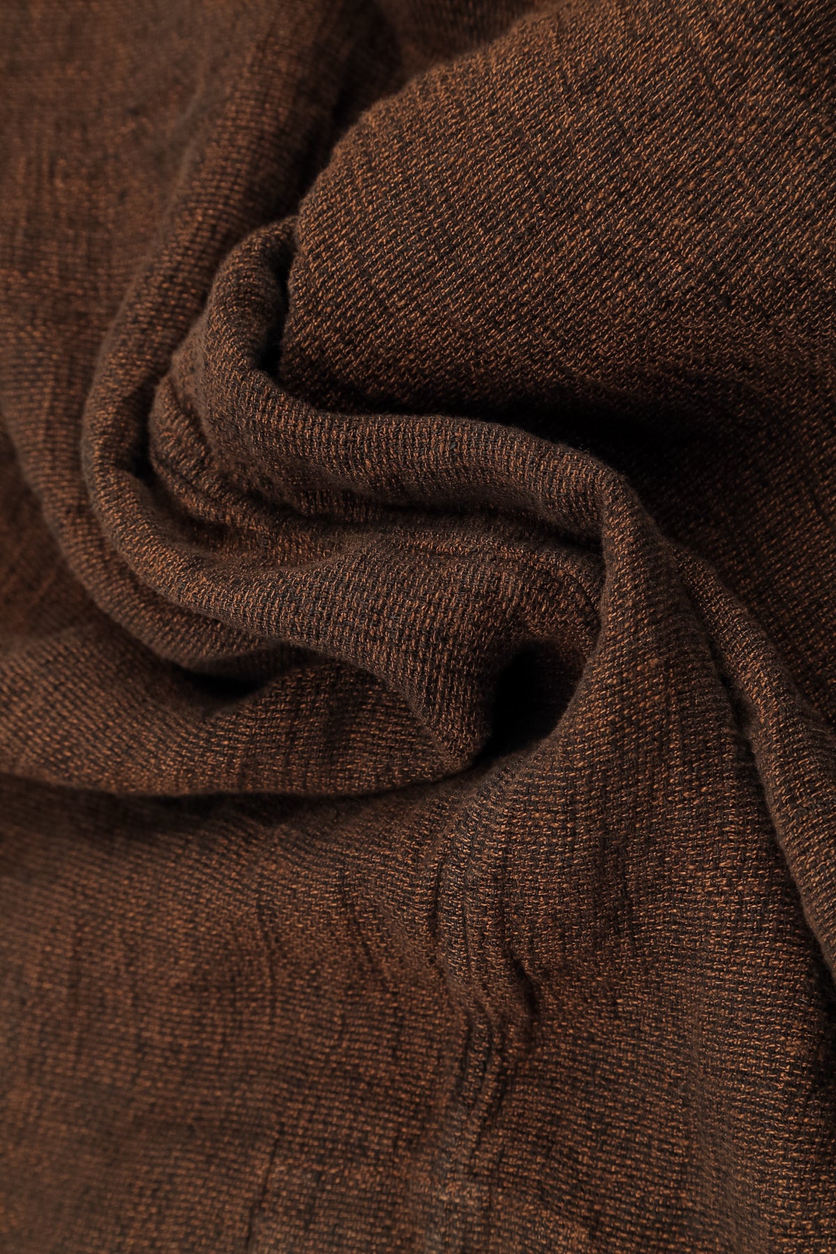 Flared A-Line Aged Copper Mélange Linen Dress 5