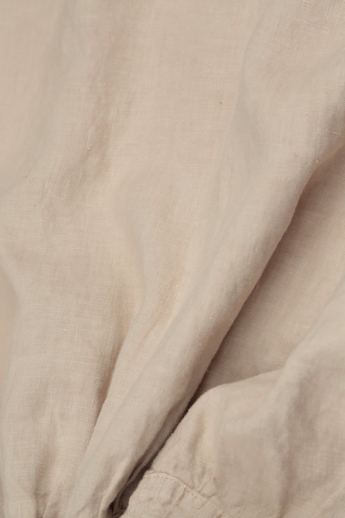 Flared Beige Linen Shirt
