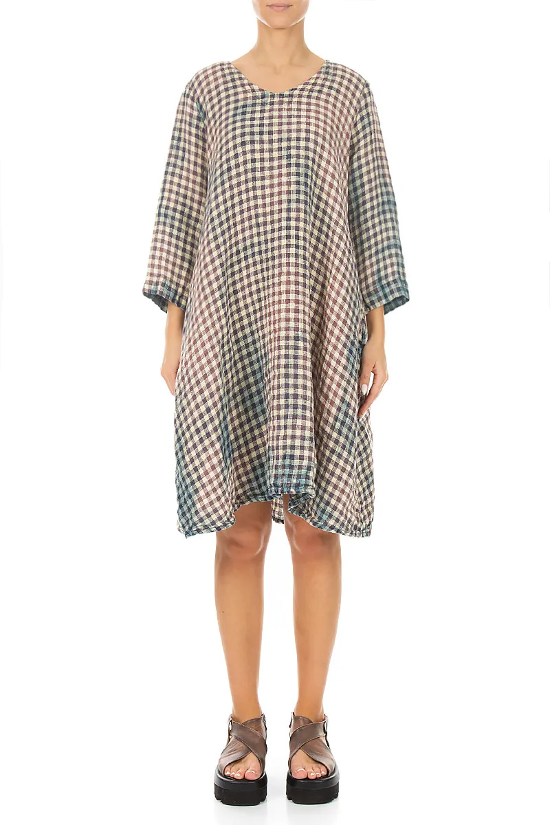 linen floaty dress Women's Petite Natural Textured Linen Look Scoop Floaty Maxi Dress