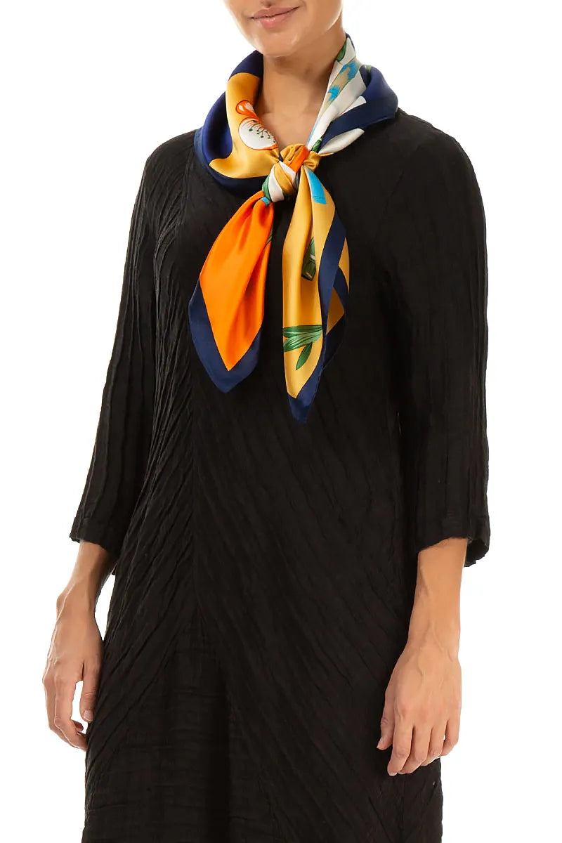 Flowers Blossom Silk Scarf