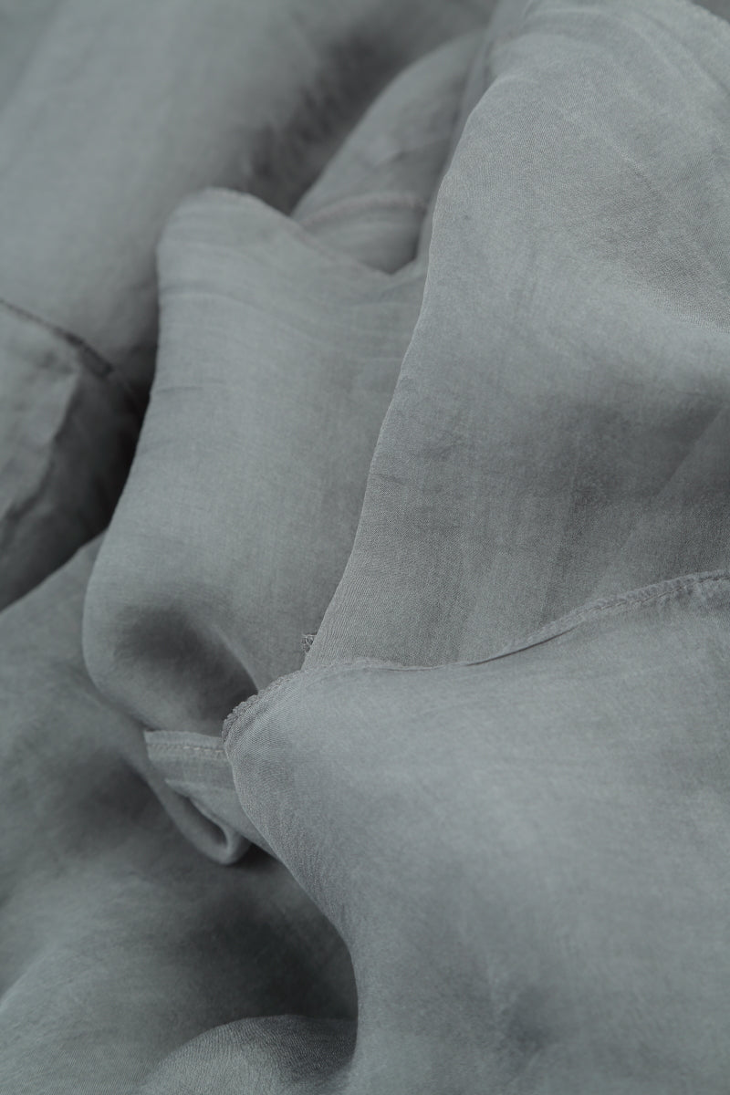 Flowy Grey Sage Silk Chiffon Jacket 6