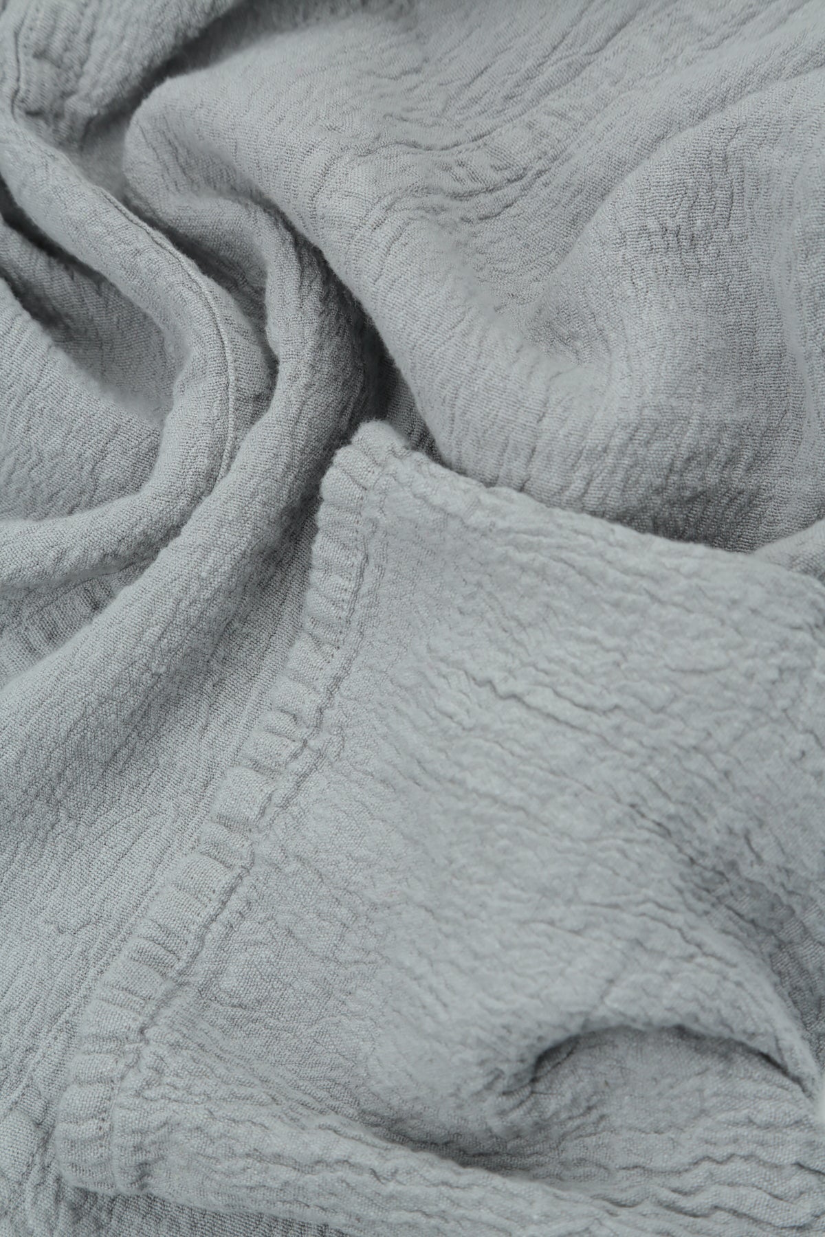 Frayed Hem Silver Grey Linen Viscose Dress