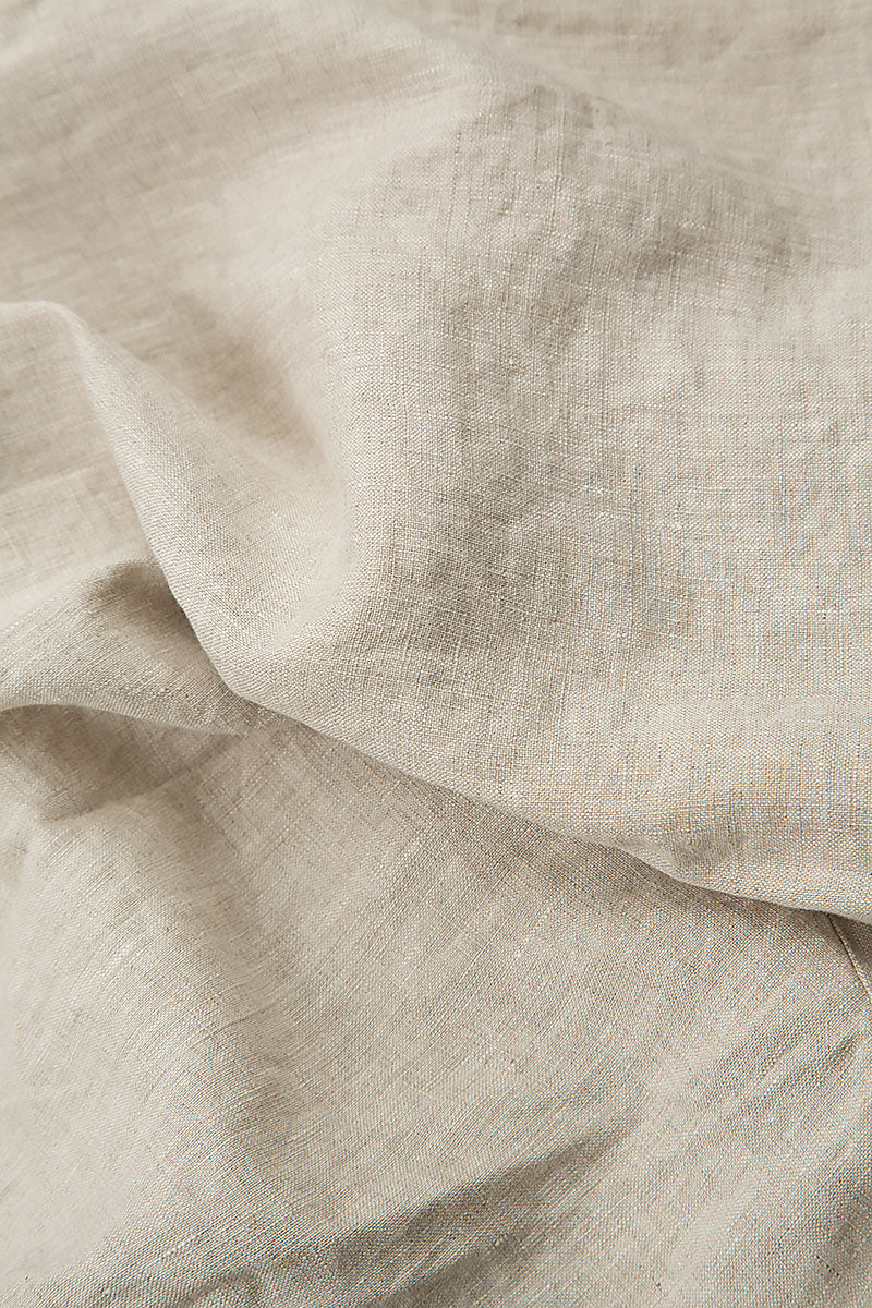 Fringed Flared Natural Linen Trousers 5