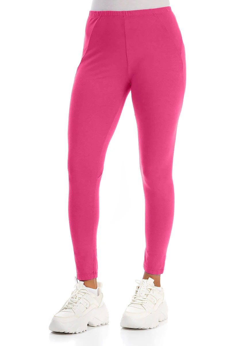 Fuchsia Cotton Leggings