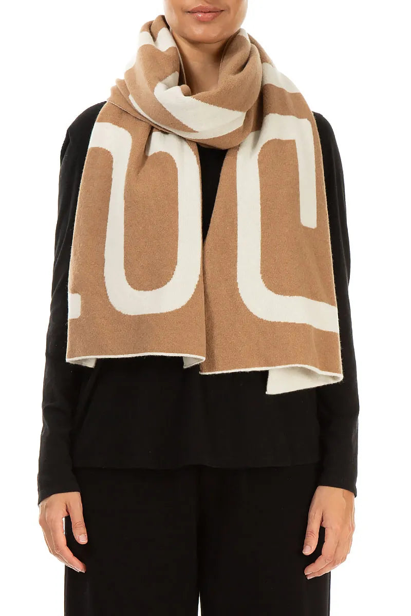 Écharpe en laine douce caramel GRIZAS