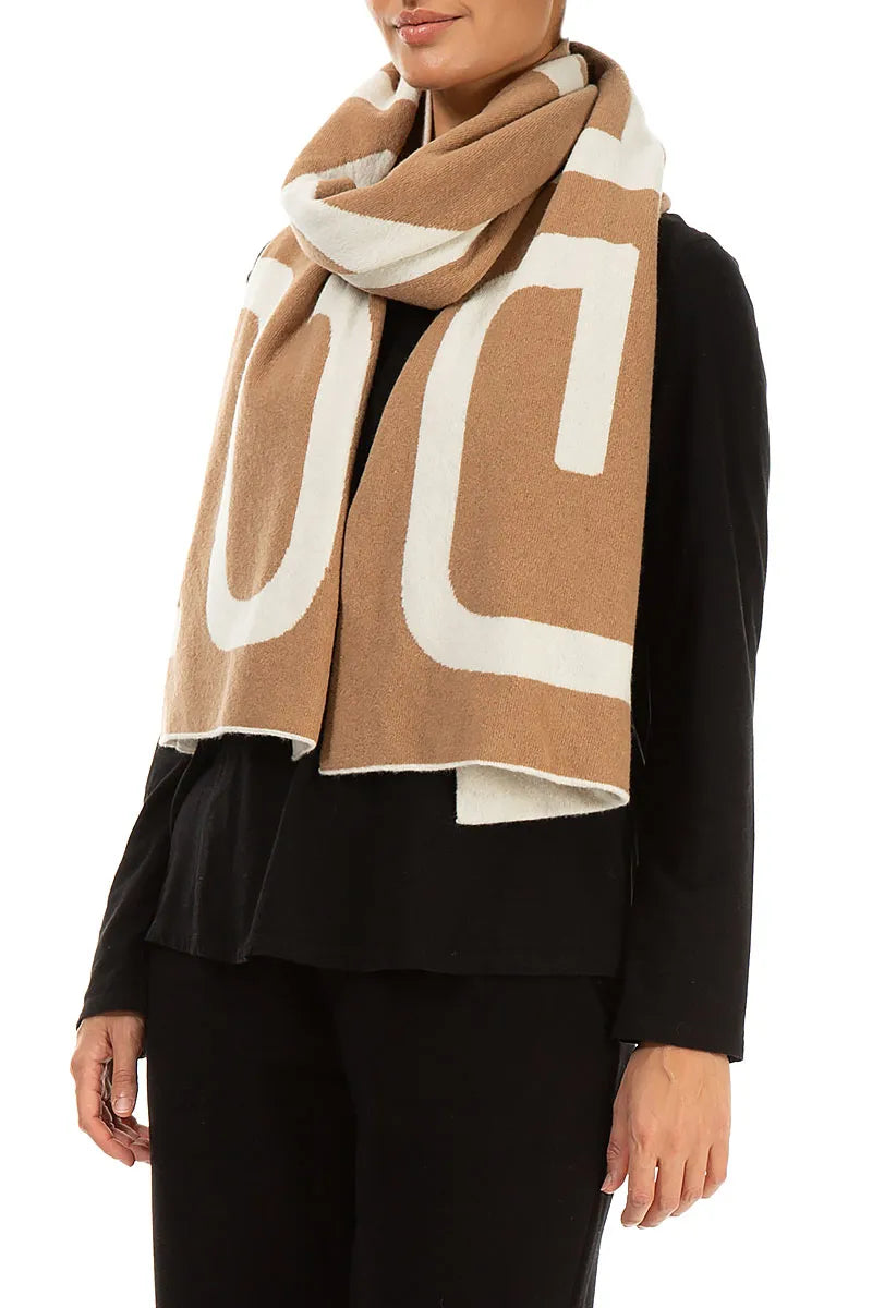 Écharpe en laine douce caramel GRIZAS