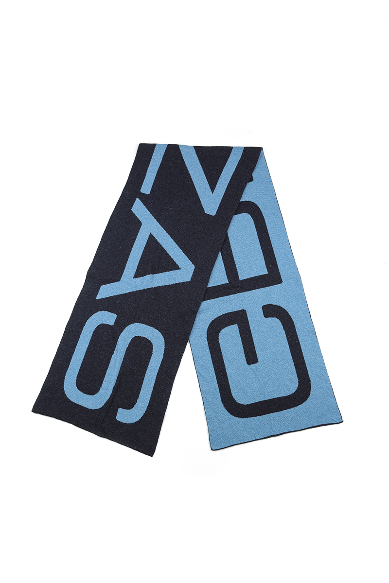GRIZAS Light Blue Soft Wool Scarf