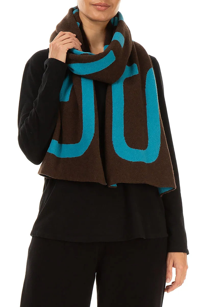 GRIZAS Turquoise Soft Wool Scarf
