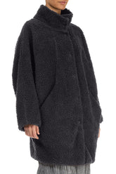 Graphite Blue Teddy Cotton Coat 4