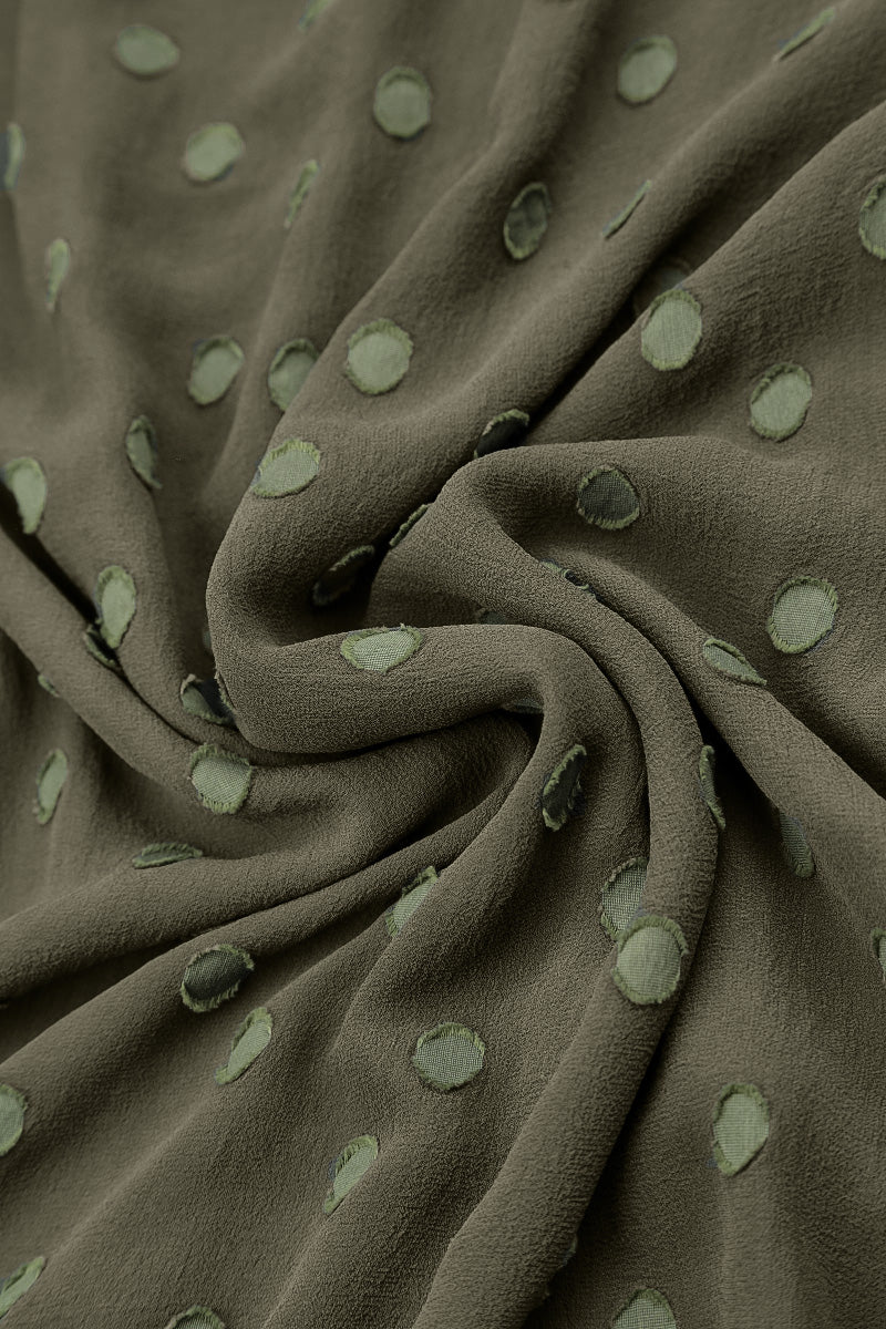 Green Mist Light Dotty Silk Scarf 4