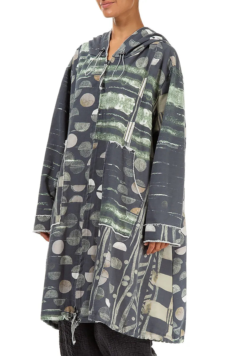 Veste à capuche en coton délavé Moonlight