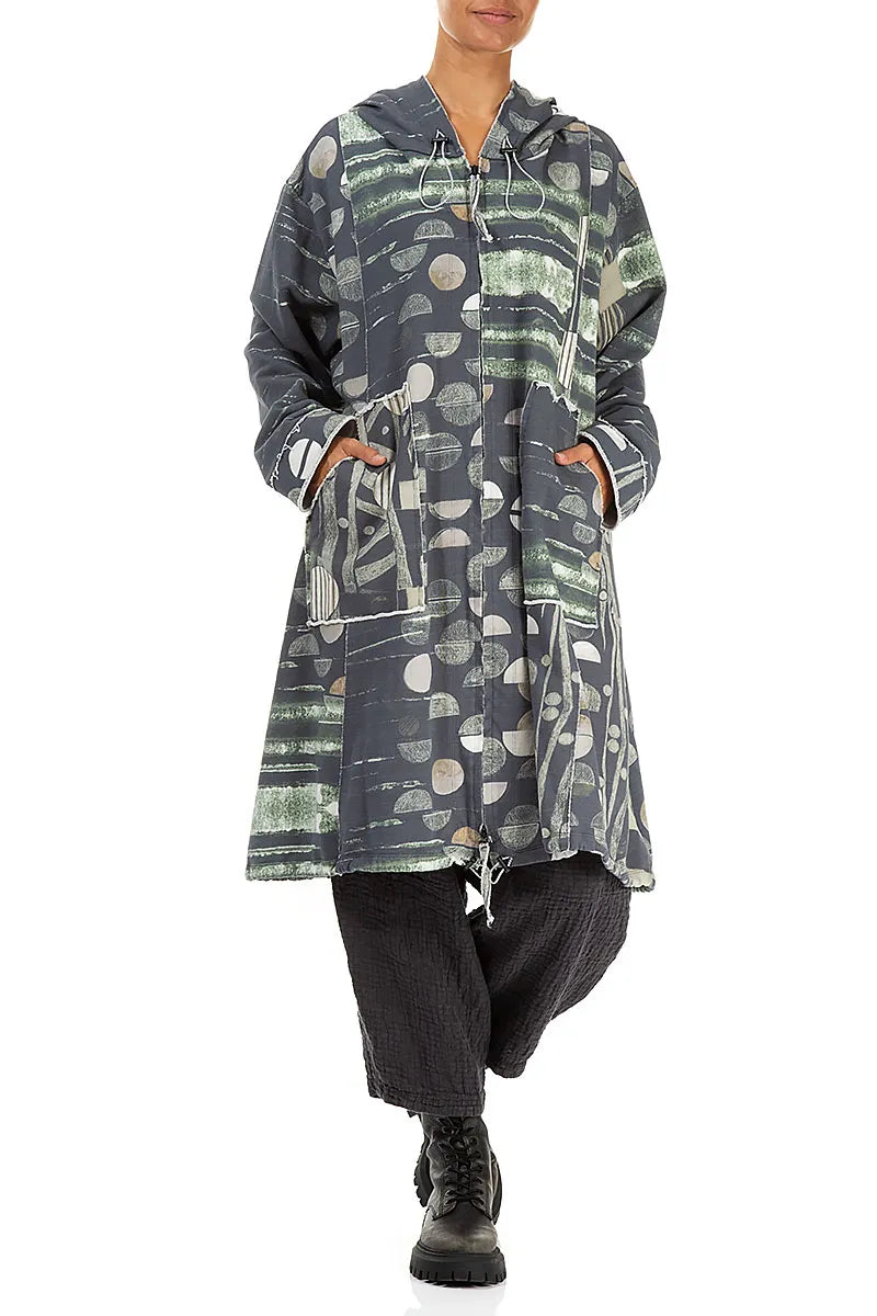 Veste à capuche en coton délavé Moonlight