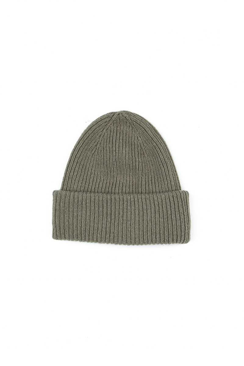 Khaki Soft Wool Beanie Hat