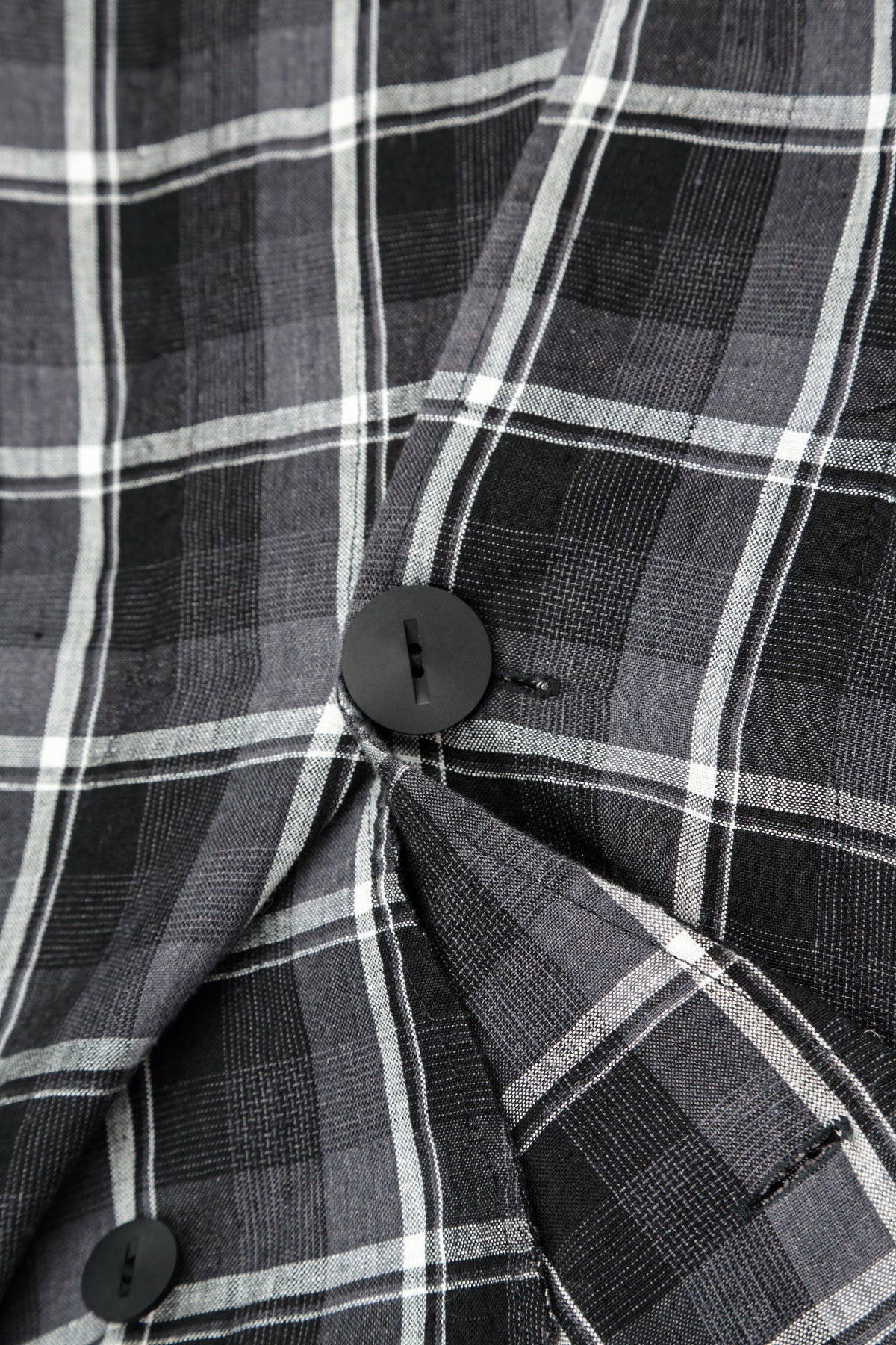 Checkered Dark Grey Linen Jacket 5