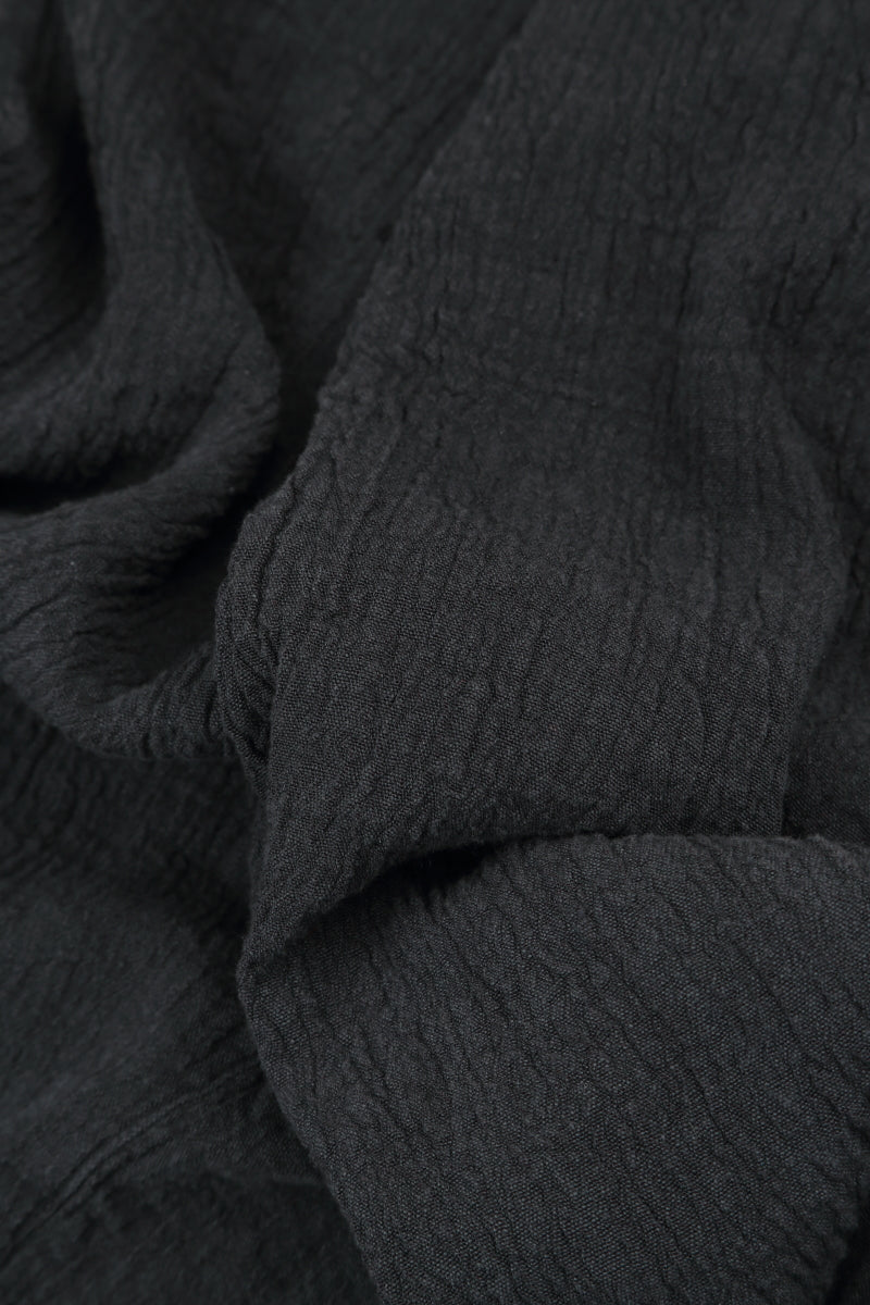 Side Pocket Graphite Textured Linen Dress 6