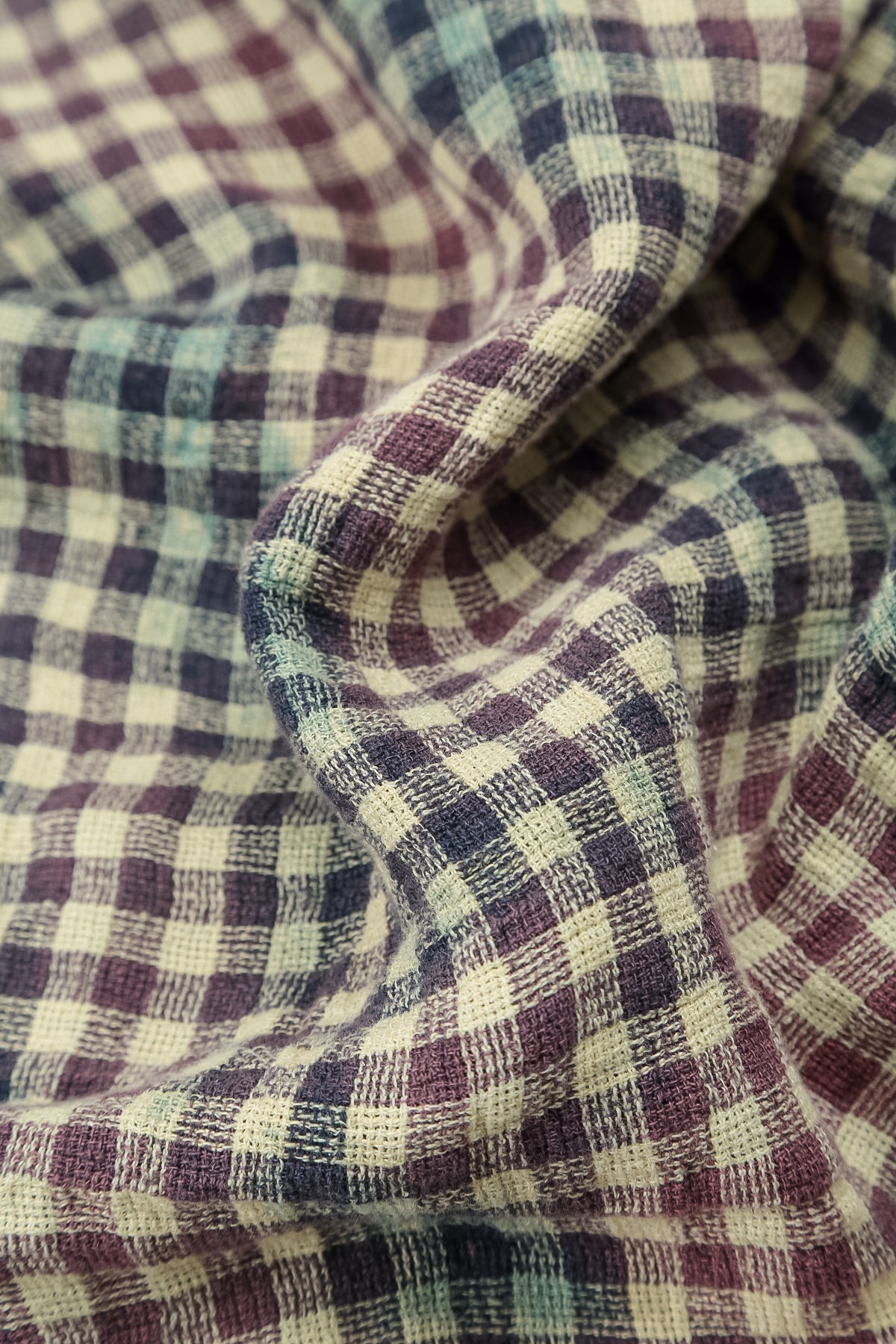 Loose Watercolour Check Linen Trousers 5