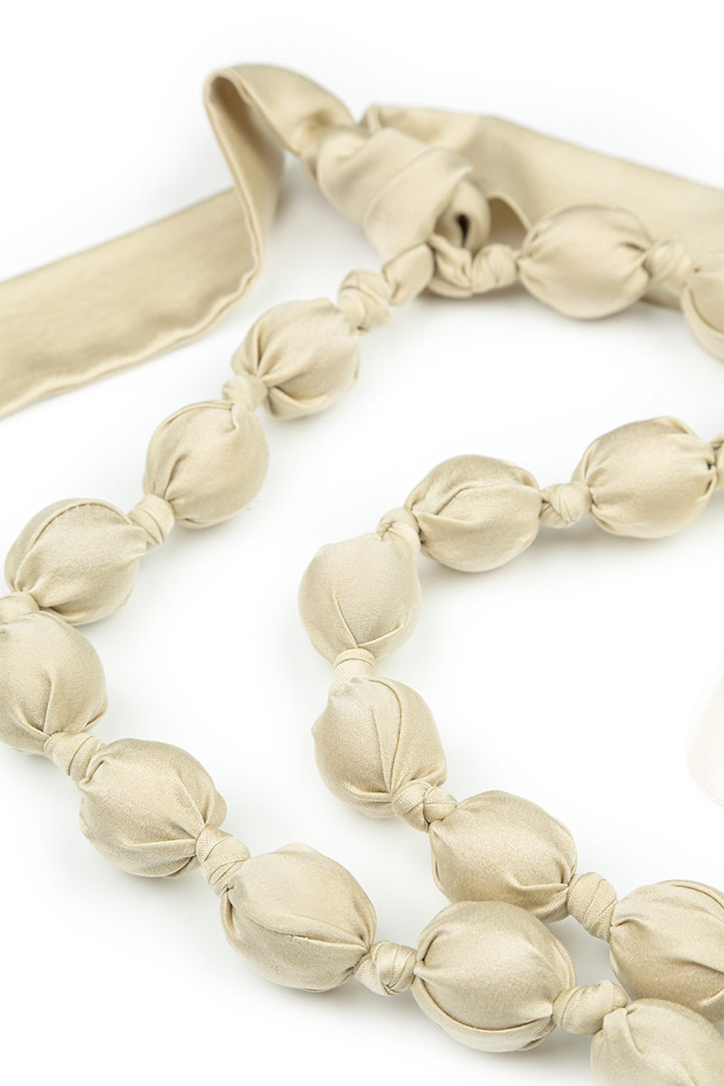 Laurel Green Silk Bead Necklace 6