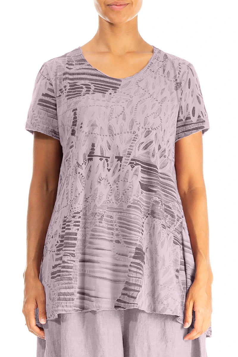 Lilac Serenity Cotton Jersey Tunic Top 1