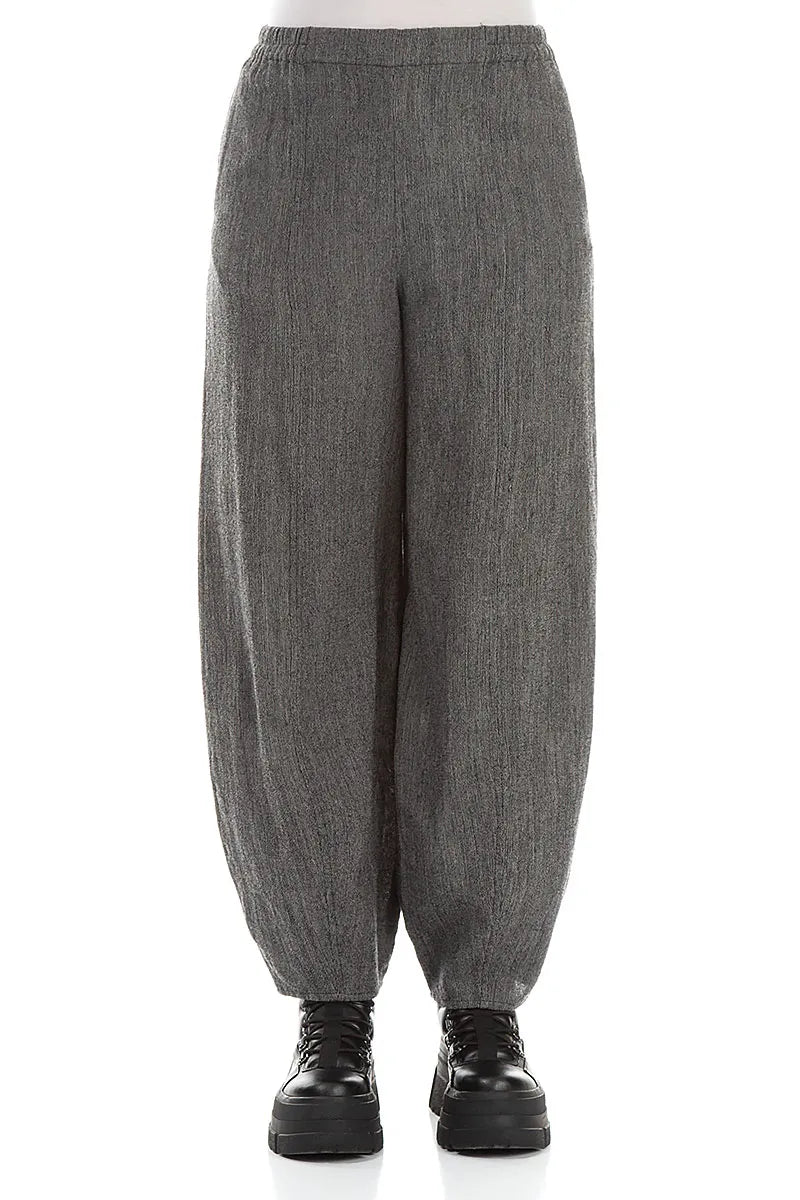 Pantalon en pure laine grise