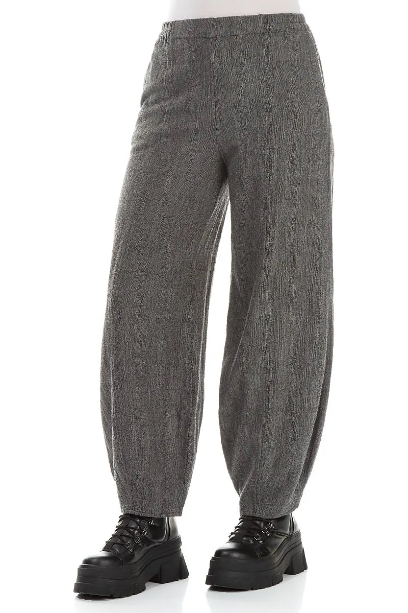 Pantalon en pure laine grise
