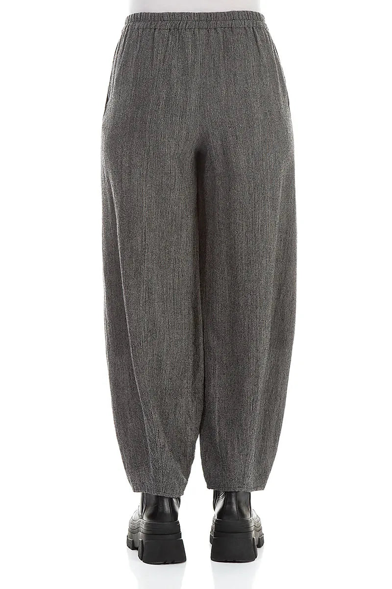 Pantalon en pure laine grise