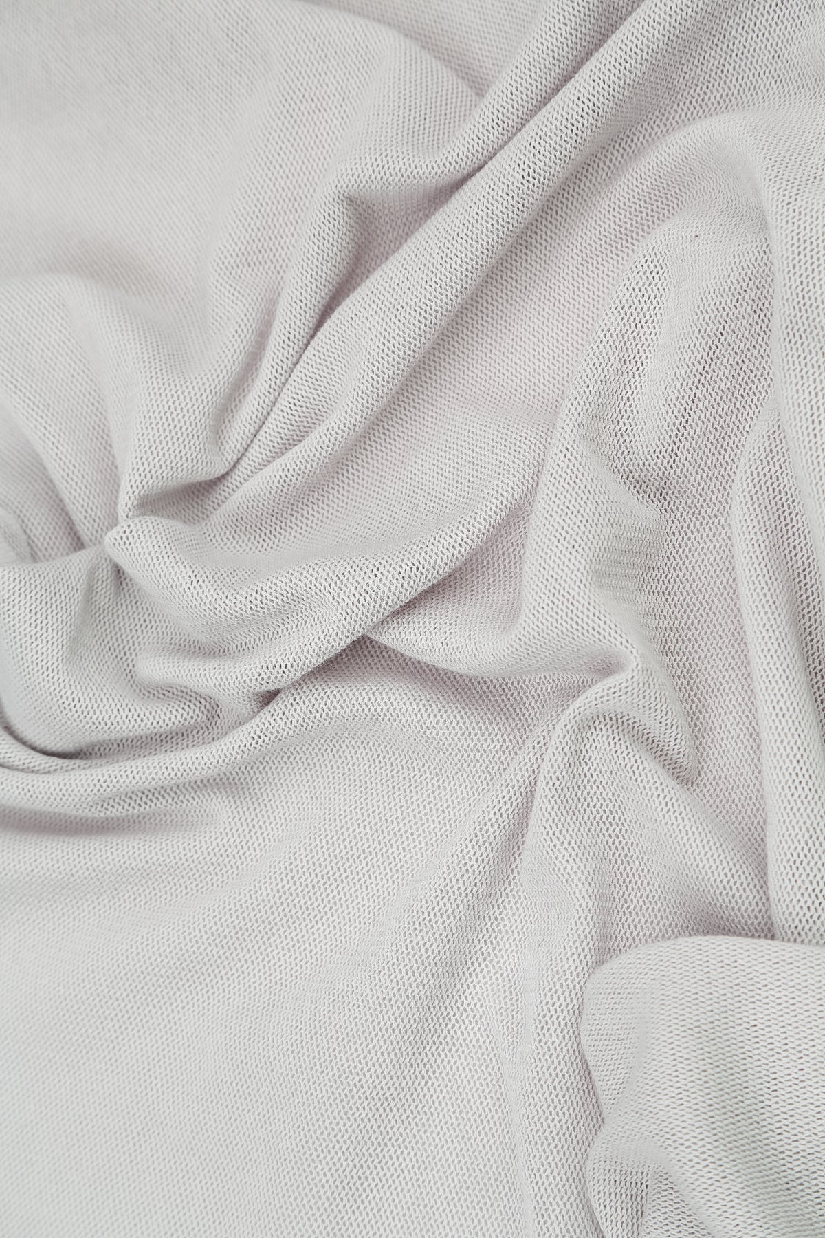 Long Sleeve Pearl Grey Mesh Soft Cotton Top