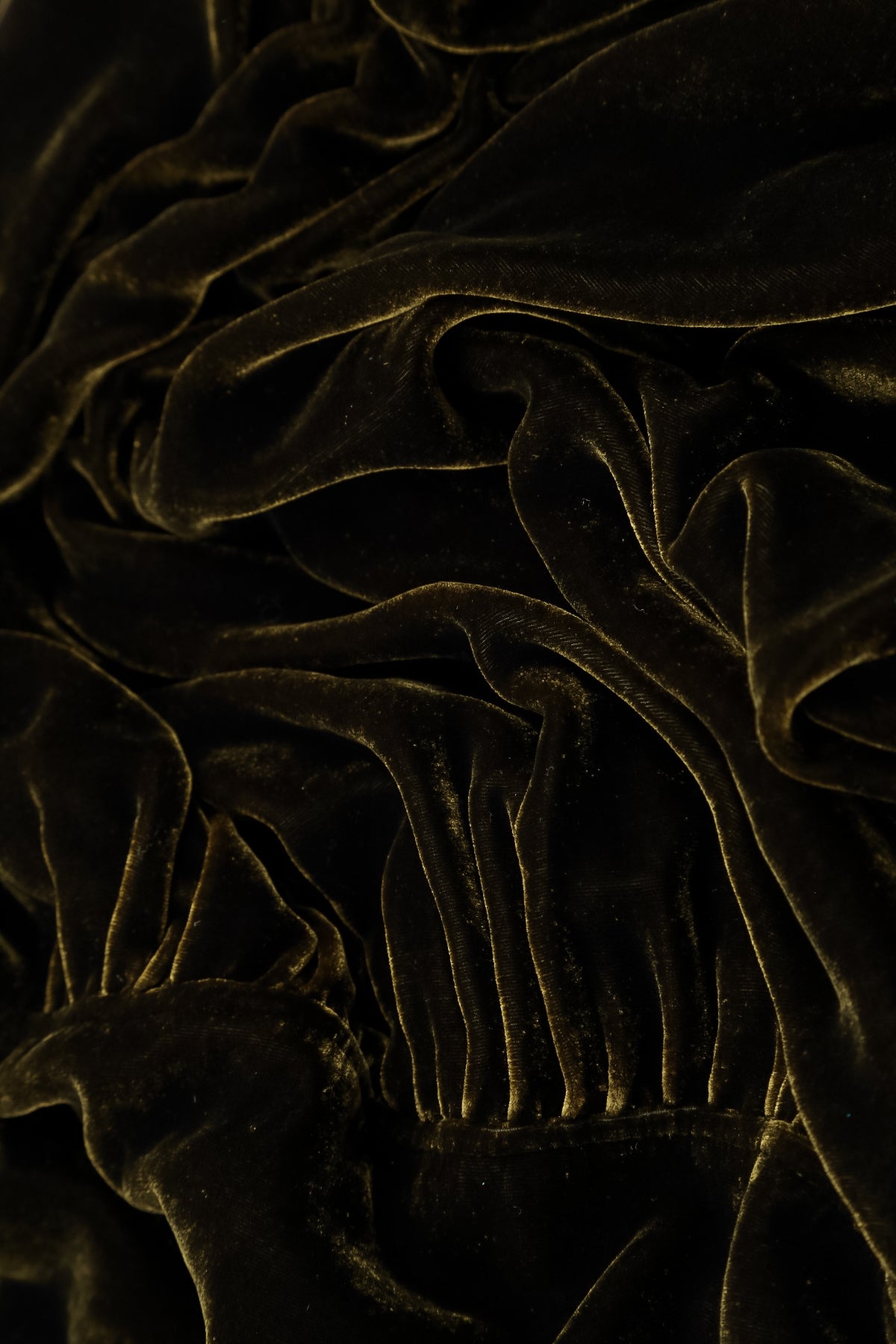 Long Taper Forest Mist Silk Velvet Trousers 4