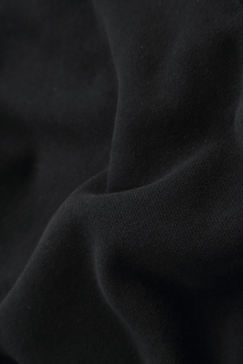 Longer Back Black Cotton Jersey Skirt 4