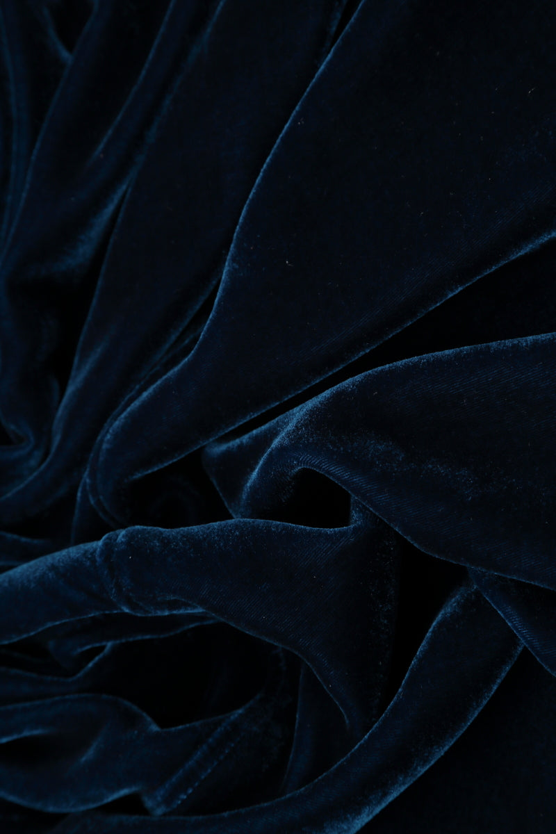 Loose Azure Silk Velvet Trousers 5