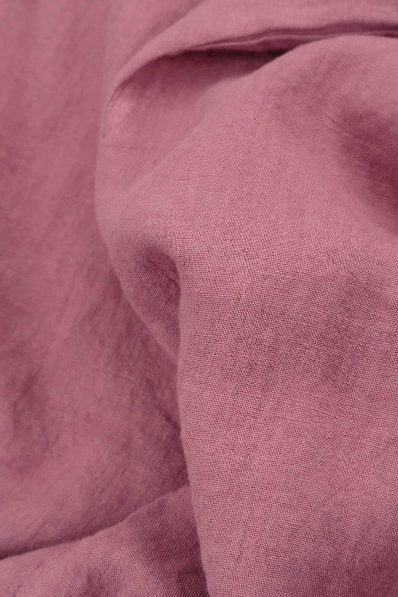 Loose Back Pockets Mauve Taupe Linen Trousers 4