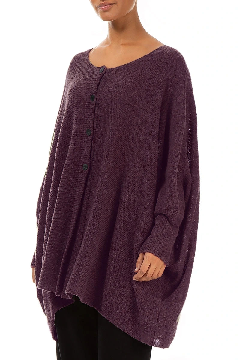 Cardigan ample en laine de mûrier