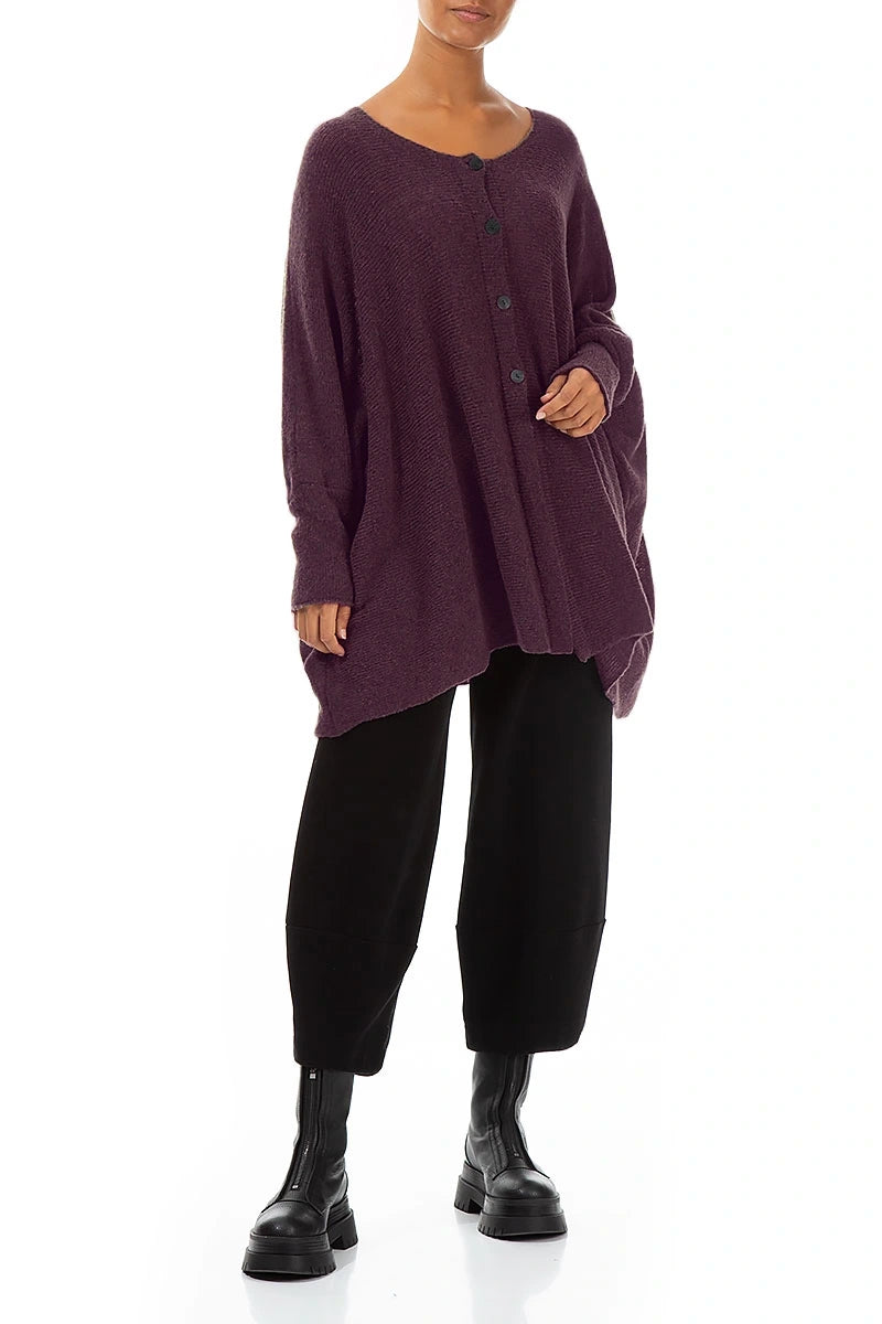 Cardigan ample en laine de mûrier