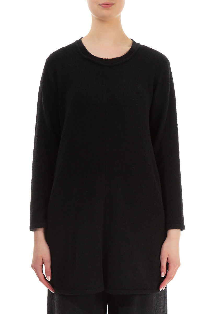 Loose Cosy Black Wool Sweater 1