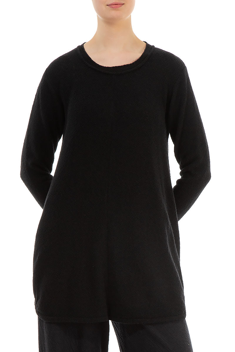 Loose Cosy Black Wool Sweater 3