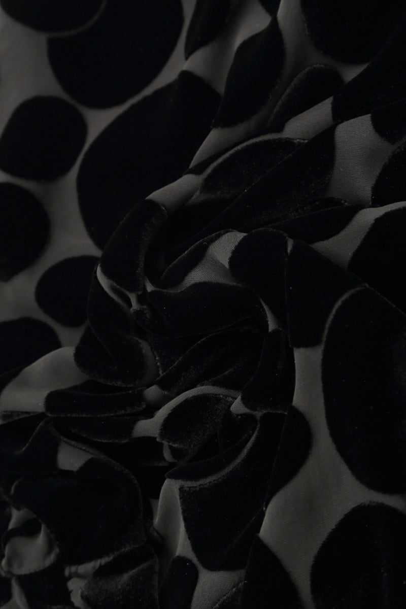 Loose Devoré Bubbles Black Silk Velvet Dress 5
