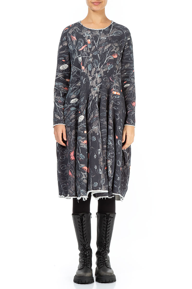 Loose Flared Nightfall Cotton Dress 1